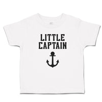 Cute Toddler Clothes Little Captain Silhouette Ship Anchor Toddler Shirt Cotton