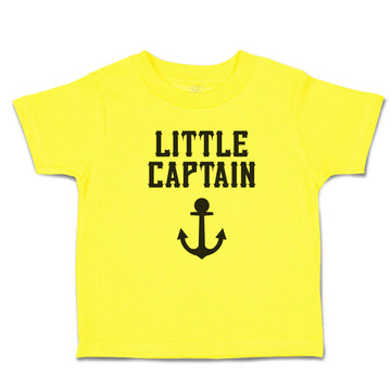 Cute Toddler Clothes Little Captain Silhouette Ship Anchor Toddler Shirt Cotton