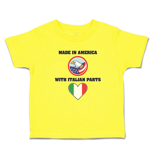 Made in America with Italian Parts National Flag and Bald Eagle Usa