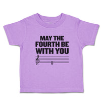 Toddler Clothes May The Fourth Be with You Musical Clef and Treble Notes Cotton