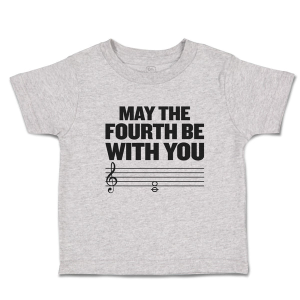 Toddler Clothes May The Fourth Be with You Musical Clef and Treble Notes Cotton