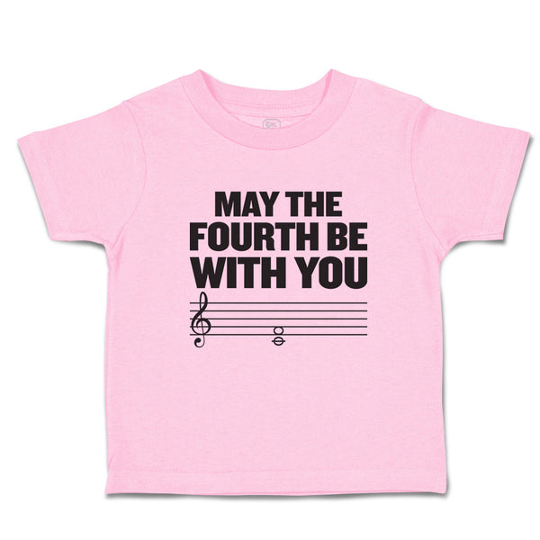 Toddler Clothes May The Fourth Be with You Musical Clef and Treble Notes Cotton