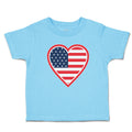 Cute Toddler Clothes Heart American National Flag United States Toddler Shirt