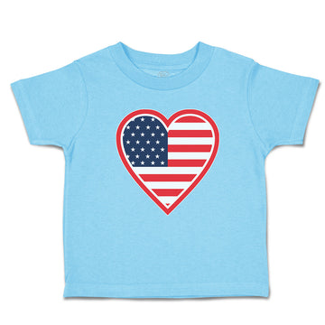 Cute Toddler Clothes Heart American National Flag United States Toddler Shirt
