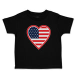 Cute Toddler Clothes Heart American National Flag United States Toddler Shirt