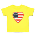 Cute Toddler Clothes Heart American National Flag United States Toddler Shirt