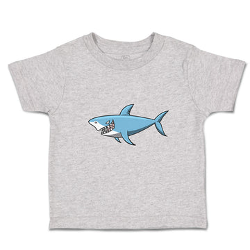 Toddler Clothes Hungry Shark Swimming and Searching for Hunting Toddler Shirt