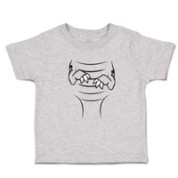 Toddler Clothes Dinosaur Outline Hands with Sharp Nails Toddler Shirt Cotton