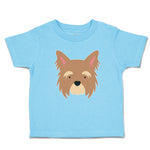 Toddler Clothes Yorkshire Terrier Breed Face and Head Toddler Shirt Cotton