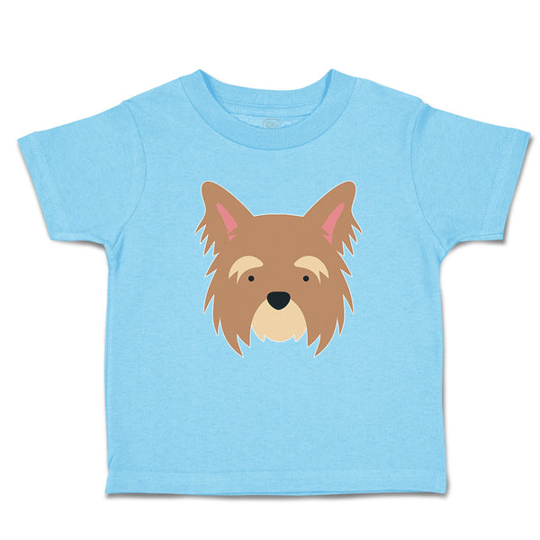 Toddler Clothes Yorkshire Terrier Breed Face and Head Toddler Shirt Cotton