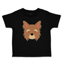 Toddler Clothes Yorkshire Terrier Breed Face and Head Toddler Shirt Cotton