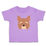 Toddler Clothes Yorkshire Terrier Breed Face and Head Toddler Shirt Cotton