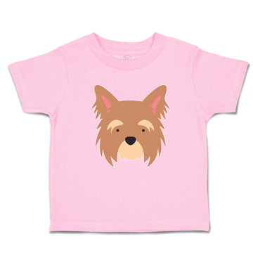 Toddler Clothes Yorkshire Terrier Breed Face and Head Toddler Shirt Cotton