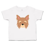 Toddler Clothes Yorkshire Terrier Breed Face and Head Toddler Shirt Cotton