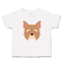 Toddler Clothes Yorkshire Terrier Breed Face and Head Toddler Shirt Cotton