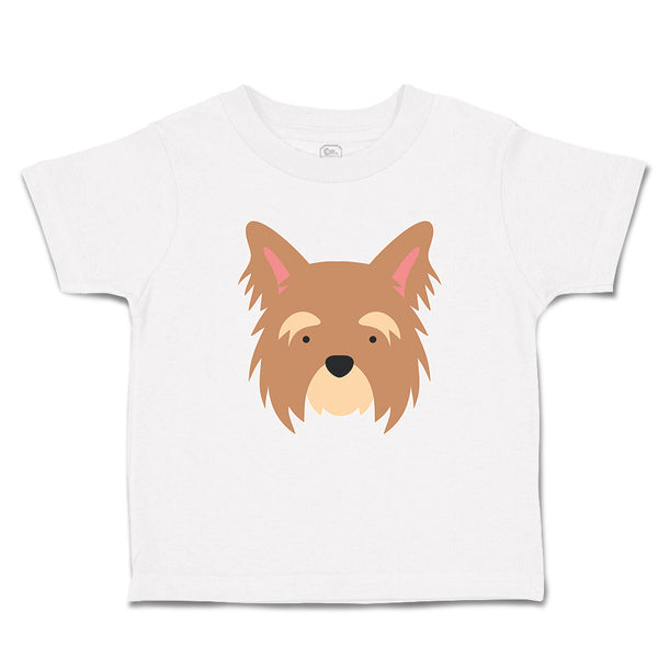 Toddler Clothes Yorkshire Terrier Breed Face and Head Toddler Shirt Cotton