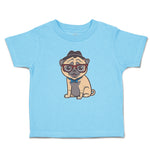 Toddler Clothes Pug on Hat and Sunglass with Bow Tie Sitting Toddler Shirt