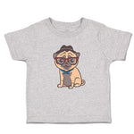 Toddler Clothes Pug on Hat and Sunglass with Bow Tie Sitting Toddler Shirt