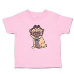 Toddler Clothes Pug on Hat and Sunglass with Bow Tie Sitting Toddler Shirt