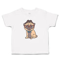Toddler Clothes Pug on Hat and Sunglass with Bow Tie Sitting Toddler Shirt