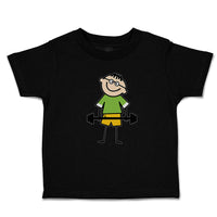 Toddler Clothes Funny Kid Weight Training with Smiling Toddler Shirt Cotton