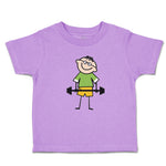 Toddler Clothes Funny Kid Weight Training with Smiling Toddler Shirt Cotton