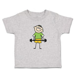 Toddler Clothes Funny Kid Weight Training with Smiling Toddler Shirt Cotton