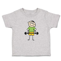 Toddler Clothes Funny Kid Weight Training with Smiling Toddler Shirt Cotton
