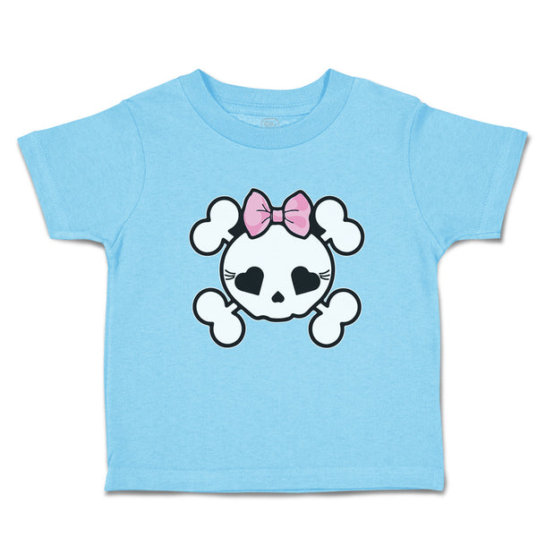 Toddler Clothes Cross Bone Skull with Bow Toddler Shirt Baby Clothes Cotton