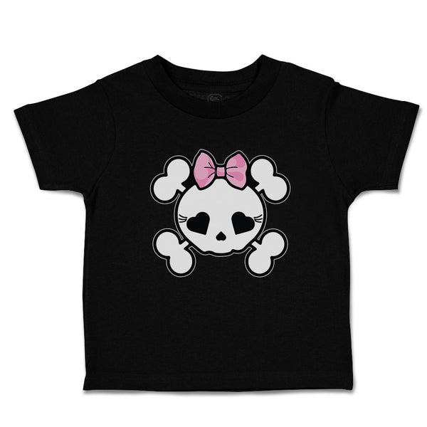 Toddler Clothes Cross Bone Skull with Bow Toddler Shirt Baby Clothes Cotton