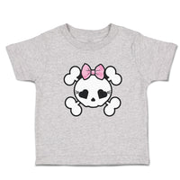 Toddler Clothes Cross Bone Skull with Bow Toddler Shirt Baby Clothes Cotton