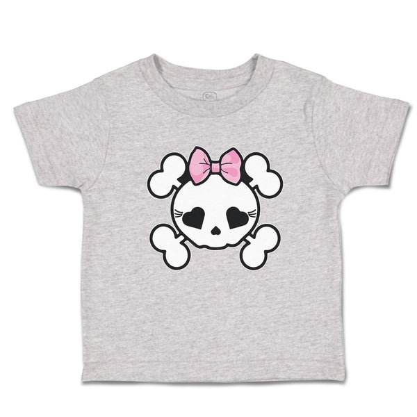 Toddler Clothes Cross Bone Skull with Bow Toddler Shirt Baby Clothes Cotton