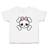 Toddler Clothes Cross Bone Skull with Bow Toddler Shirt Baby Clothes Cotton