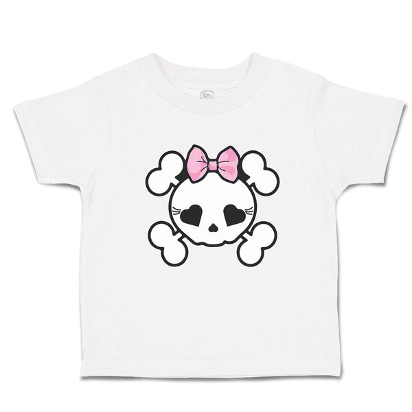 Toddler Clothes Cross Bone Skull with Bow Toddler Shirt Baby Clothes Cotton