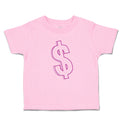 Toddler Clothes Pink Dollar Symbol of Money Toddler Shirt Baby Clothes Cotton
