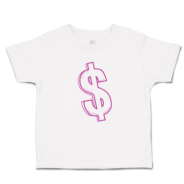 Toddler Clothes Pink Dollar Symbol of Money Toddler Shirt Baby Clothes Cotton