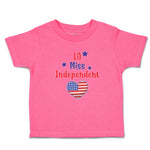 Lil Miss Independent American National Flag United States with Heart Symbol