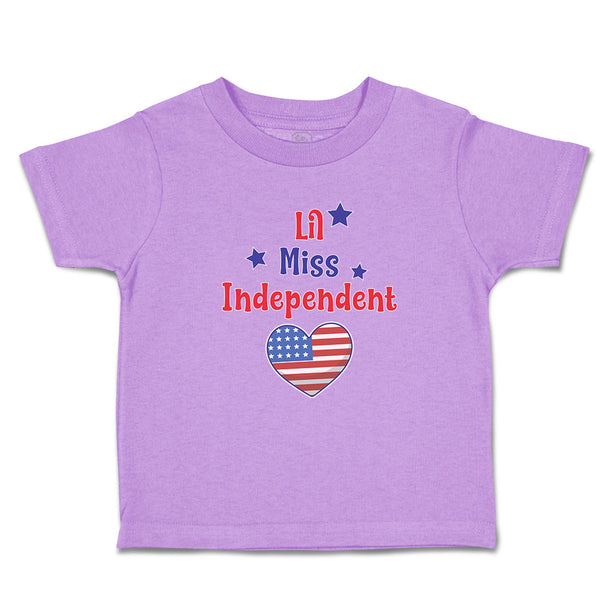 Toddler Girl Clothes Lil Miss Independent Flag States Heart Symbol Toddler Shirt