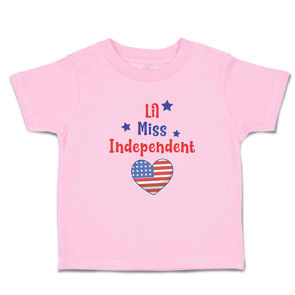 Toddler Girl Clothes Lil Miss Independent Flag States Heart Symbol Toddler Shirt