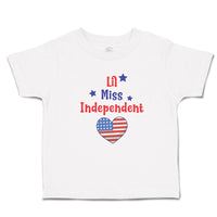 Toddler Girl Clothes Lil Miss Independent Flag States Heart Symbol Toddler Shirt