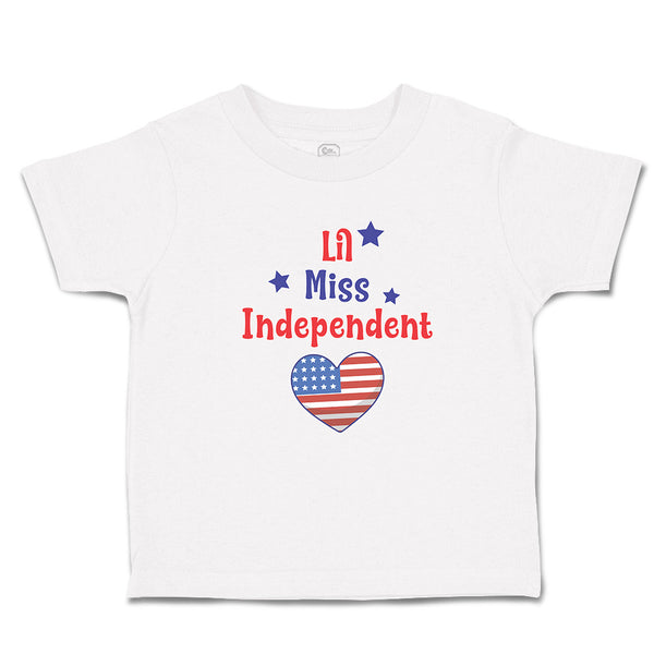 Toddler Girl Clothes Lil Miss Independent Flag States Heart Symbol Toddler Shirt