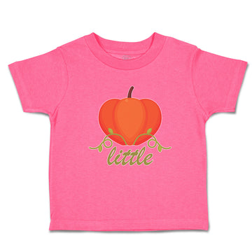 Toddler Girl Clothes Little Orange Pumpkin with Stem and Leaf Toddler Shirt