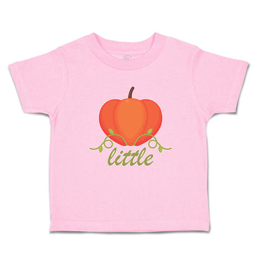 Toddler Girl Clothes Little Orange Pumpkin with Stem and Leaf Toddler Shirt