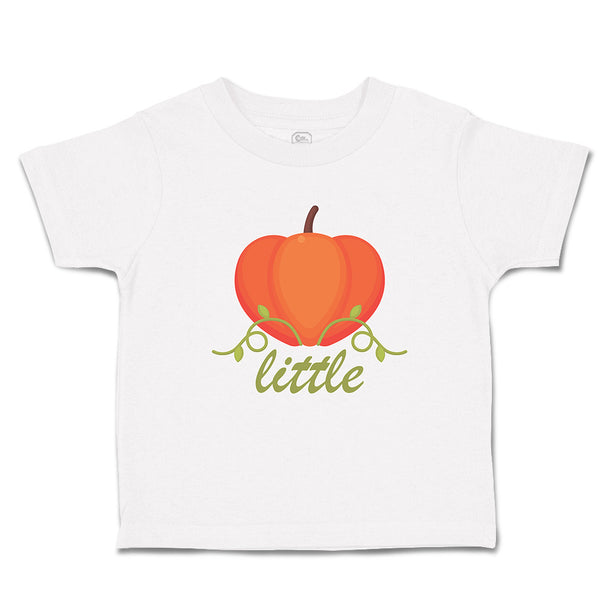 Toddler Girl Clothes Little Orange Pumpkin with Stem and Leaf Toddler Shirt