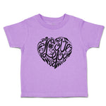 Toddler Girl Clothes Love You Romantic Heart Design Toddler Shirt Cotton