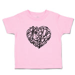 Toddler Girl Clothes Love You Romantic Heart Design Toddler Shirt Cotton