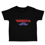 Cute Toddler Clothes Merica American Flag United States with Flag Mustache