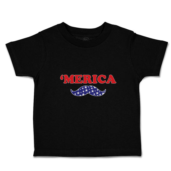 Cute Toddler Clothes Merica American Flag United States with Flag Mustache