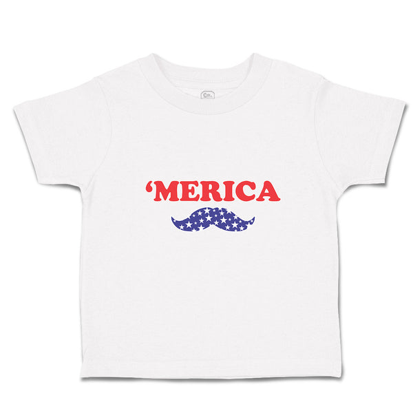 Cute Toddler Clothes Merica American Flag United States with Flag Mustache