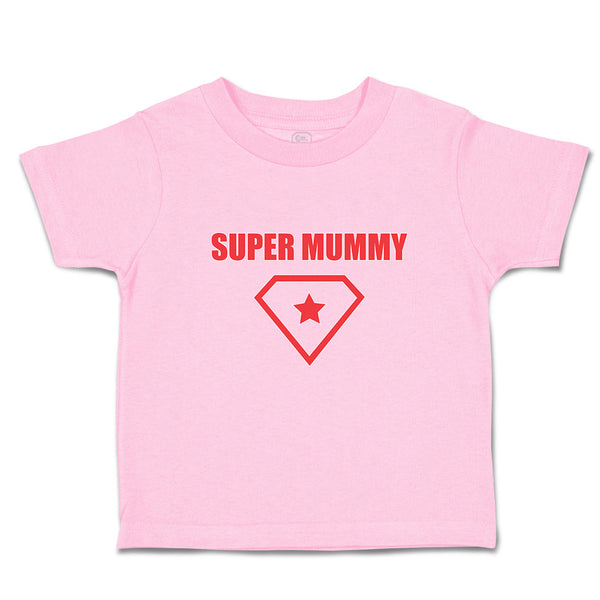 Toddler Girl Clothes Red Super Mummy Shield with Diamond Shape Alond with Star
